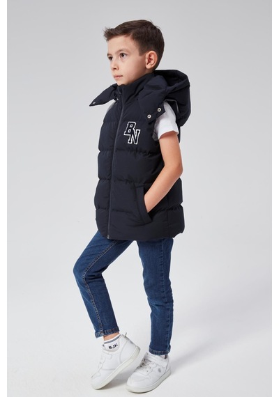 Benitto Kids Kapüşonlu Erkek Çocuk Şişme Yelek 51310 Lacivert