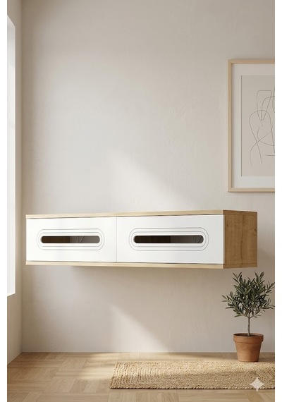 Da1220dbs Rany Dresuar , Antre Hol Rafı Safirmeşe-beyaz-silver 120cm