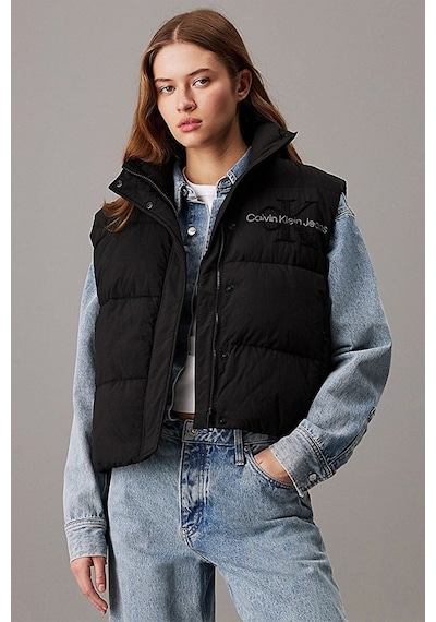 Calvin Klein Chenılle Monologo Vest Siyah