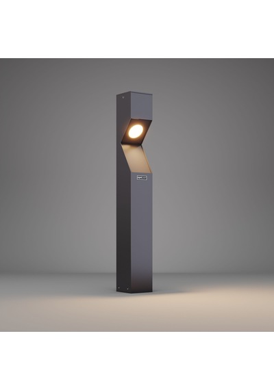 FoneLight Dualluz 75 cm LED Bahçe Aydınlatma Direği Antrasit Alüminyum IP65 Bollard Peyzaj Yürüyüş Yolu Lambası 9W 3000K