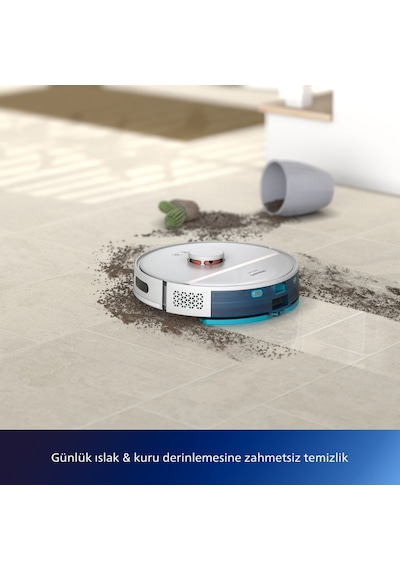 Philips Homerun 3000 Serisi Aqua XU3000/02 Akıllı Robot Süpürge Beyaz (Teşhir)