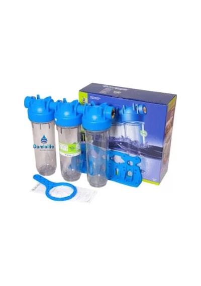Atlas 10" Housing 3 Lü Boş Filtre Kabı Bina Girişi ve Kuyu Suyu