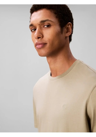 Calvin Klein Ss Supıma Chest Emb Bej Erkek T-shirt