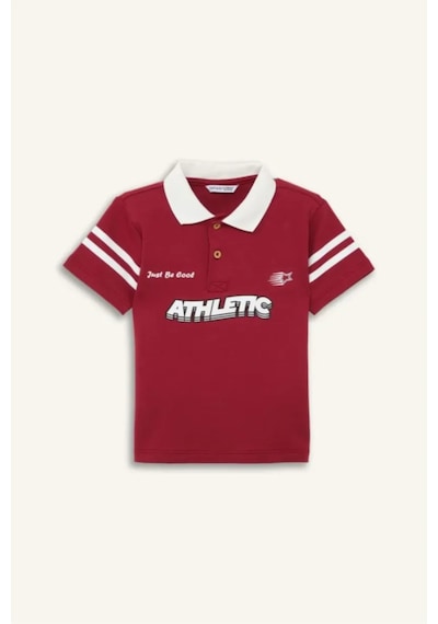 Defacto Oversıze Kısa Kollu Polo Tişört Erkek Bebek G7483a526smbr468 Bordo-br468