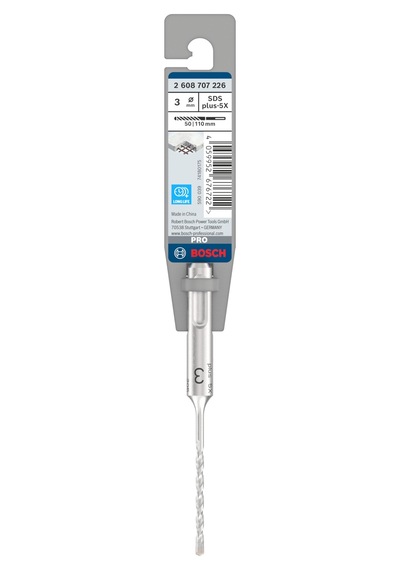 Bosch 1 X Pro Sds Plus-5x Darbeli Matkap Çelik Beton, Beton İçin, Ø 3,00 Mm, Profesyonel Aksesuar, Darbeli Matkap İçin