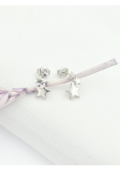 Brezza Lusso Jewelry Gümüş Sıralı Yıldızlar Bayan Küpe