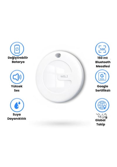 Akıllı Takip Cihazı Tag Akıllı Apple Uyumlu AirTag Telefondan İzlenebilir Tekli Paket