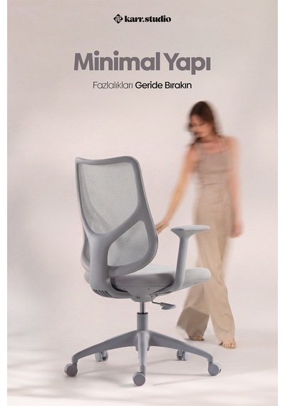 Seul Ergonomik Çalışma Sandalyesi - Gri