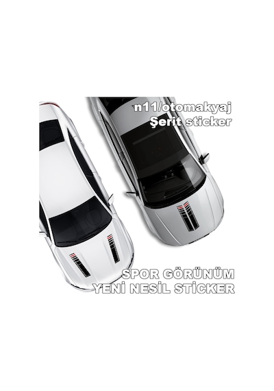 Mazda Mazda3 Kaput Uyumlu Şerit Havalandırma Sticker Siyah