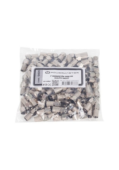 Powermaster F Konnektör 22Mm Rg6/U6 Contalı 100Lü --- P