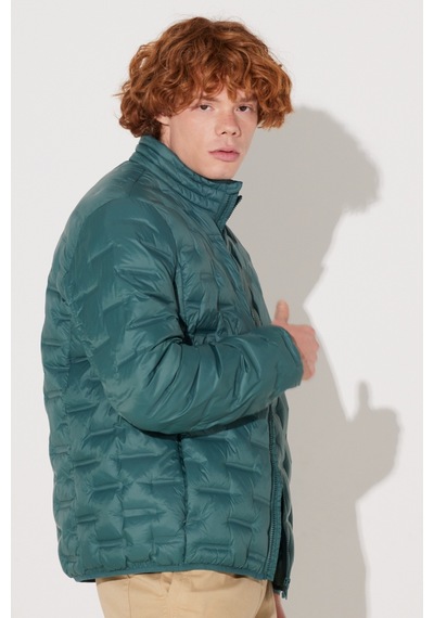 Lee Regular Fit Normal Kesim Dik Yaka Mint Yeşili Şişme Ceket L232287300 Yeşil