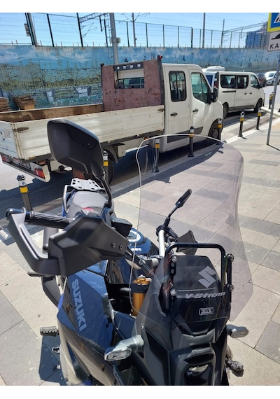 Suzuki Vstrom 800 De Uzun Ön Cam Açık Füme 47cm 4mm Zeus Vstrom800