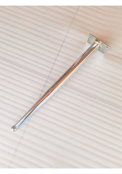 1 Adet-45cm Metal Konik Ayak-sehpa Ayağı-gümüş Renk Kaplama