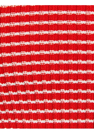 Koton Straplez Kroşe Crop Üst Kırmızı Çizgili 4sak30141ht Kırmızı Çizgili