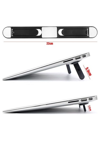 Lunaev 2 Kademeli Katlanabilir Laptop Standı Kendiliğinden Güçlü Yapışkanlı, Ergonomik Tablet Yüks