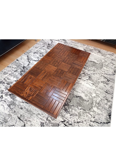 Orta Sehpa Ceviz Renk Çay Kahve Sehpası Klasik 120 X 60 Cm