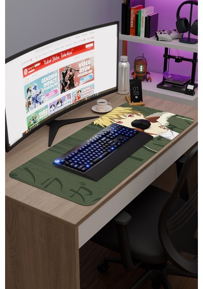 Noragami Kaymaz Dikişli Kauçuk Oyuncu Mousepad V5 - 90x40 Xxl Gaming Mouse Pad Fare Altlığı
