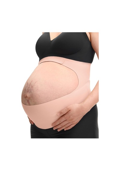 Momcozy Cozysupport Ergonest Hamile Korse, Görünmez ve Nefes Alabilir Bel Bandı Pembe