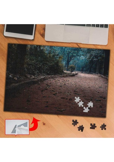 Kumlu Ağaçlı Yürüyüş Yolu 240 Parça Puzzle Yapboz Tablo-75a18