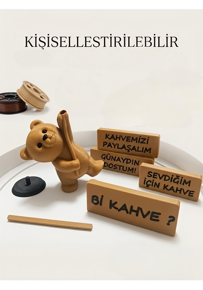 Kişiselleştirilebilir Ayıcık Figürlü Dekoratif Obje Diğer