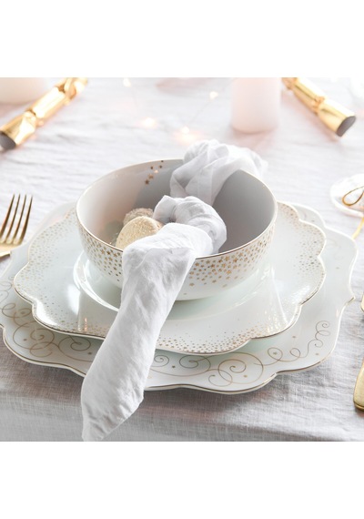 Beyaz Porselen Yemek Tabağı 28 Cm