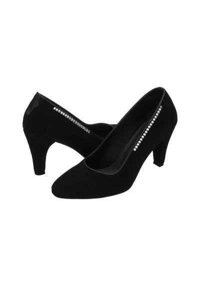 Costo Shoes 40-41-42-43-44 Numara Ays7986 Siyah Süet Topuklu Özel Seri Kadın Stiletto Siyah Süet