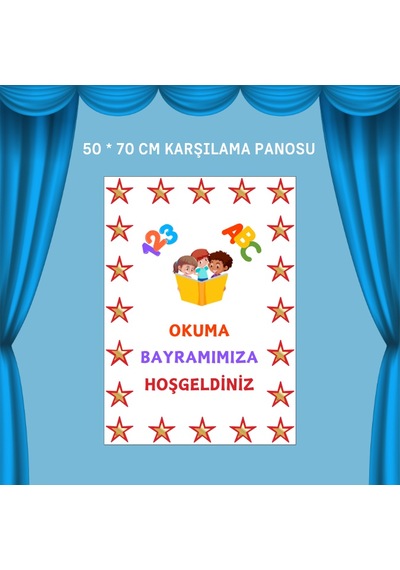 Okuma Bayramı Pano Süsü Okuma Bayramı Hatırası Yazılı Renkli