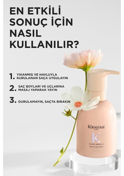 Gloss Absolu Kalın Telli Ve Elektriklenmeye Eğilimli Saçlar Için Elektriklenme Karşıtı Şek