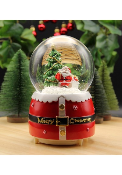 Hediyebiziz  Yılbaşı Kar Küresi Christmas Işıklı, Müzikli Ve Kar Motorlu 1