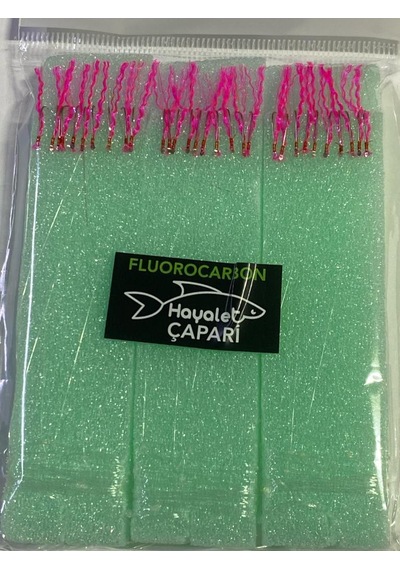 Florocarbon Arnavut Çaparisi 12 No 3lü Paket 0.12/0.24 Uv Şeker Pembe
