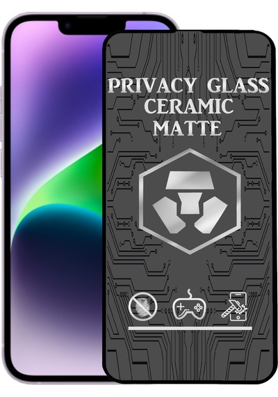 Apple Uyumlu   iPhone 14 Tam Kaplayan Mat Seramik Hayalet Ekran Koruyucu