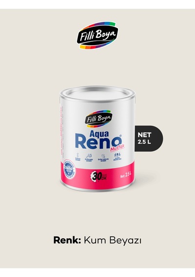 Filli Boya Aqua Reno Mutfak İpeksi Mat Renovasyon Boyası 2.5 L