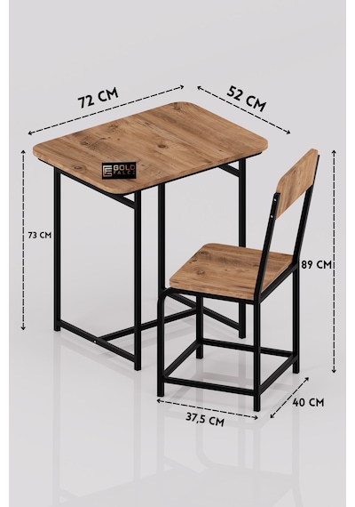 Minör Çalışma Masası Suntalam Kahverengi 72x52 Çok Renkli