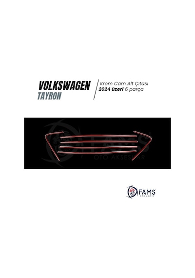 Vw Tayron Uyumlu Cam Alt Çıtası 6 Prç. 2024 Üzeri P.çelik