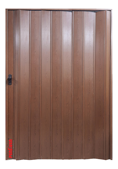 Penguen Akordiyon Kapı Ceviz Camsız En 133-147 Cm Aras Boy 220 Cm