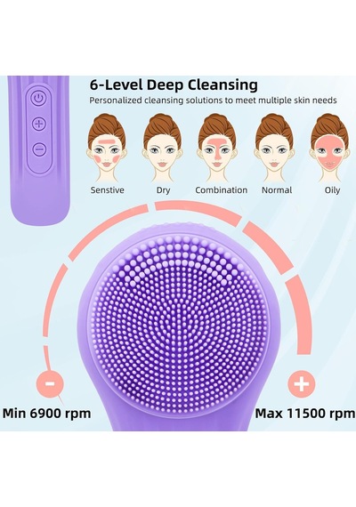 Dochic Temizleme Ve Peeling İçin Yüz Fırçaları,su Geçirmez Ve Şarj Edilebilir Silikon Yüz Scrubber Exfoliator,kadınlar Ve Erkekler İçin Elektrikli Yüz Scrubber Yüz Cilt Bakımı