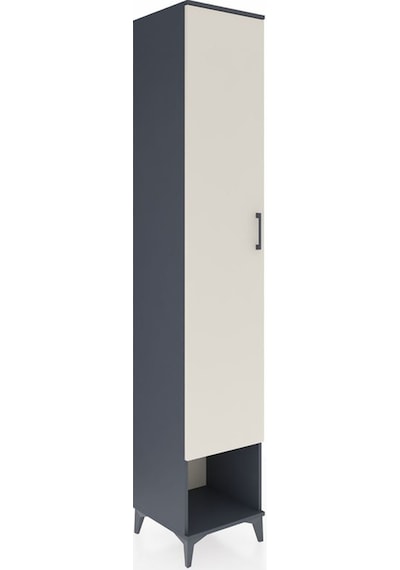 Hyperion Dolap 6 Raflı Tek Kapaklı 44x44x243 Antrasit-aytaşı Antrasit