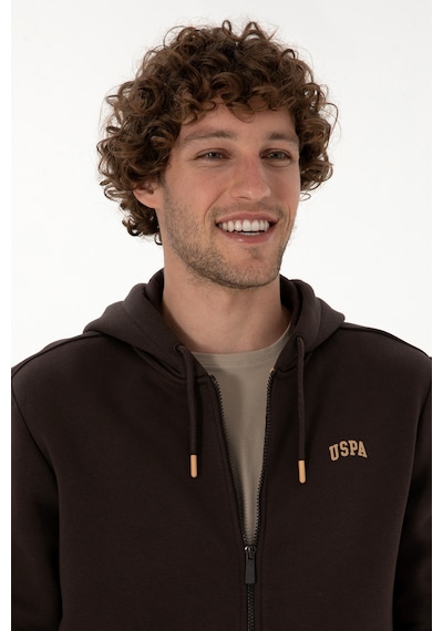 U.S. Polo Assn. Erkek Regular Fit Koyu Kahverengi Şardonlu Örme Hırka 50313755-VR084