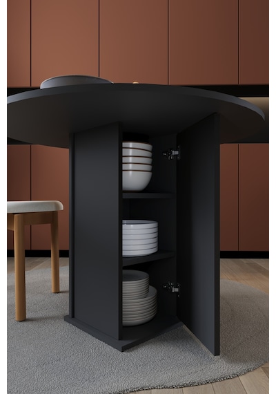 Modern Dolaplı 4 Kişilik Mutfak Yemek Masası %100 Mdf Mutfak Yemek Odası Masası Ym04 Antrasit Modern Dolaplı 4 Kişilik Mutfak Yemek Masası %100 Mdf Mutfak Yemek Odası Masası Ym04 Antrasit