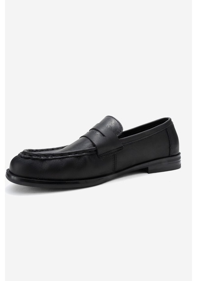 Luvishoes Luvi Shoes Valıa Siyah Cilt Hakiki Deri Kadın Loafer Ayakkabı Siyah