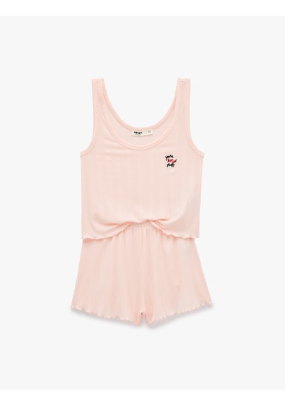 Koton Modal Kumaş Rahat Kalıp Askılı Şortlu Pijama Takımı Pembe 6slk40157mk