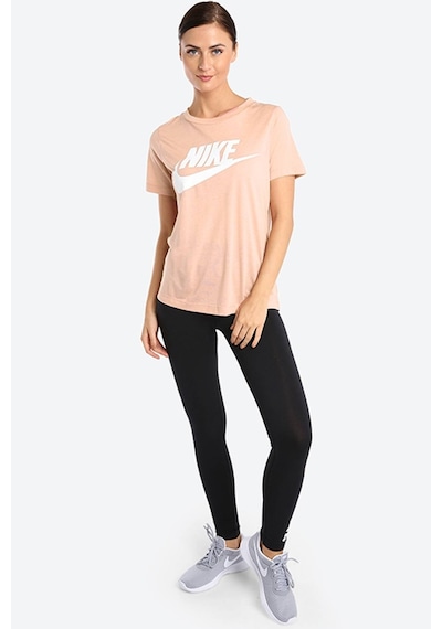 Nike Futura White Tee Dökümlü Hafif Parlak Modal Örme Solmaya Dayanıklı Unisex Pembe Tişört Pembe