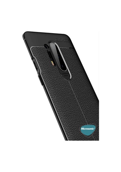 Microsonic OnePlus 8 Pro Kılıf Deri Dokulu Silikon
