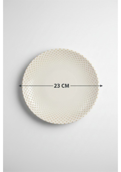 12'li Valencia Servis Tabak 23cm Dijital Punto Rinart Krem