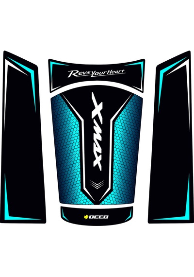 Yamaha Xmax Uyumlu Deeb Iron Tank Pad - Mavi