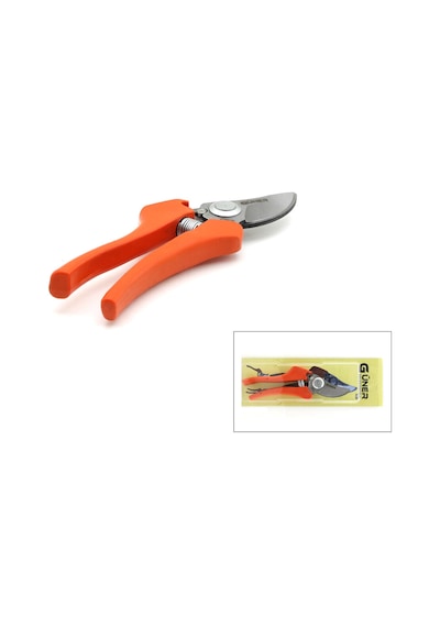 Geniş Ağızlı Bağ Makası - Metal - Turuncu Saplı Diğer