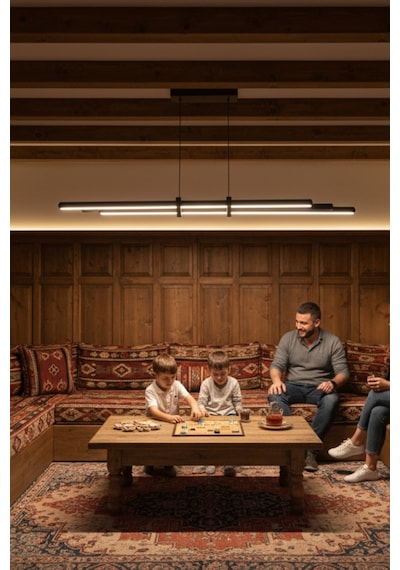 Cosmo Gold Lineer Led Sarkıt Avize Kumandalı Dim Edilebilir Yukarı & Aşağı Işık Diğer