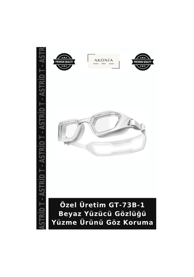 Özel Üretim Gt-73b-1 Beyaz Yüzücü Gözlüğü Yüzme Ürünü Göz Koruma