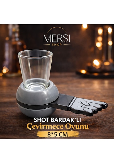 Shot Bardaklı Çevirmece Oyunu Parti İçki Oyunu Shot Bardağı Eğlenceli Masa Oyunu