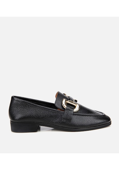 Hotiç Kadın Deri Vizon Tokalı Klasik Loafer